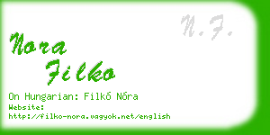 nora filko business card